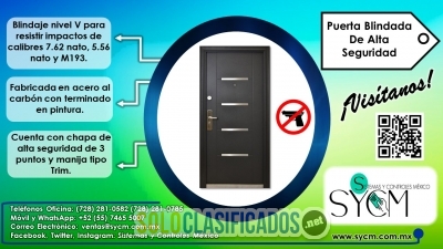 PUERTA BLINDADA DE SEGURIDAD ESTILO RESIDENCIAL... 