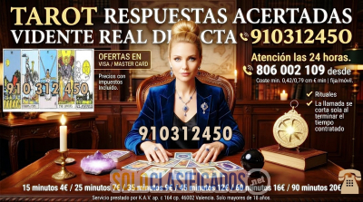 Solo Clasificados - ¿Qué dicen los arcanos sobre tu camino? Tarot 15 Min 4€ ➔ Llama al 910 312 450 (Visa cerrad - imagen: 1