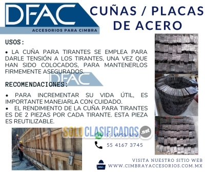 PLACAS PARA MOÑO / CUÑAS METALICA / PLACAS DE ACERO / PANOCHAS PA... 