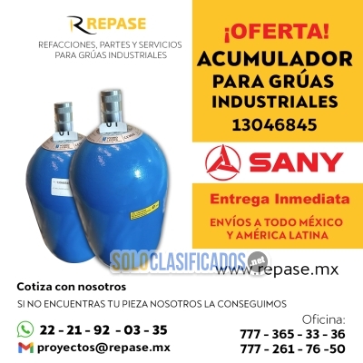 Acumulador Sany 13046845 REPASE Refacciones para grúas industrial... 