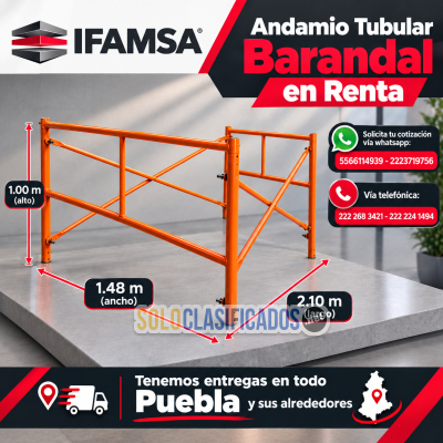 RENTA DE CUERPOS DE ANDAMIO BARANDAL...