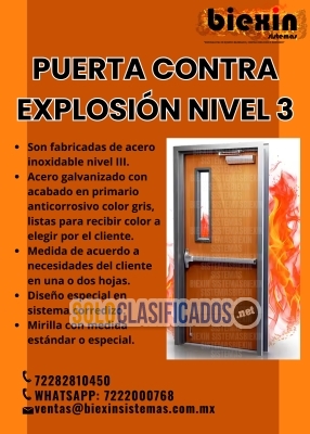 PUERTA CONTRA EXPLOSIÓN NIVEL 3... 