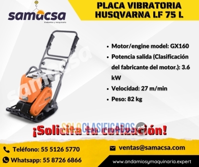 Plancha vibratoria Marca HUSQVARNA Modelo LF75... 