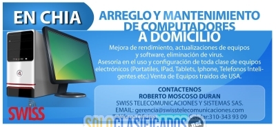 Mantenimiento de Computadores PC Portatil Mac Domicilio Chía Bogo... 