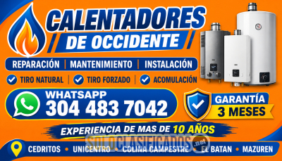 Solo Clasificados - REPARACIÓN DE CALENTADORES 304 483 7042 CEDRITOS • MAZUREN • UNICENTRO BOGOTÁ - imagen: 1