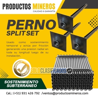 PRODUCTOS MINEROS: PERNOS SPLIT (CALIDAD)... 