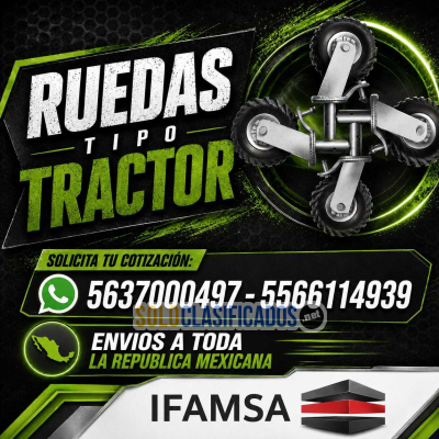 RUEDAS CON FRENO en toda la Republica Méxicana...