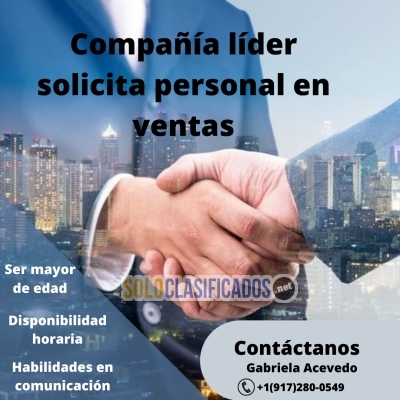 Estamos contratando personal en ventas... 