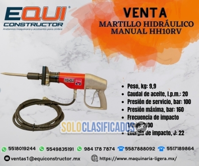 Venta De Martillo Hidráulico Manual HH10RV.... 