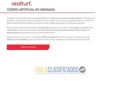 Solo Clasificados - Distribucion e instalacion de Césped Artificial en Granada Realturf - imagen: 1