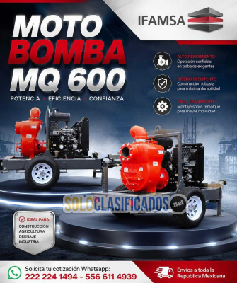 BOMBA TRAGASOLIDOS CIPSA MULTIQUIP MQ600...