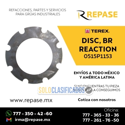 TEREX DISC BR REACTION 0515P1153 Refacciones para grúas... 