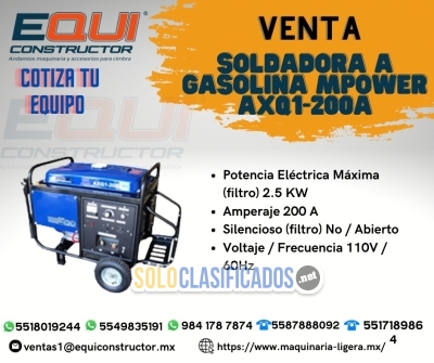 Venta Soldadora a Gasolina Mpower Equiconstructor... 