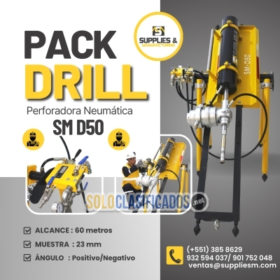 PACK DRILL (NEUMÁTICAS) DIAMANTINA PARA ROCAS TOTALMENTE FRACTURA... 