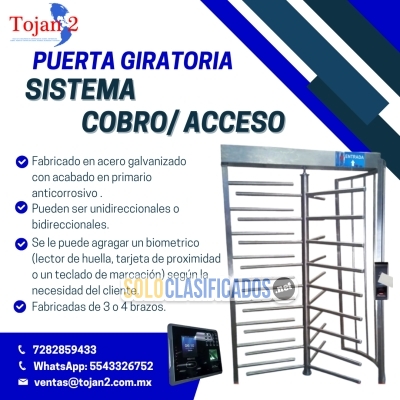 ¡AUTOMATIZA EL ACCESO Y GENERA INGRESOS CON PUERTAS GIRATORIAS DE... 