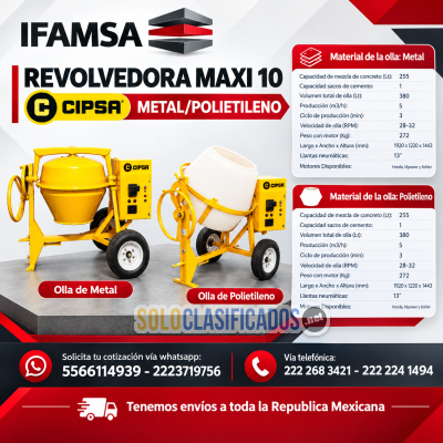 REVOLVEDORA MAXI 10 POLIETILENO/METAL...