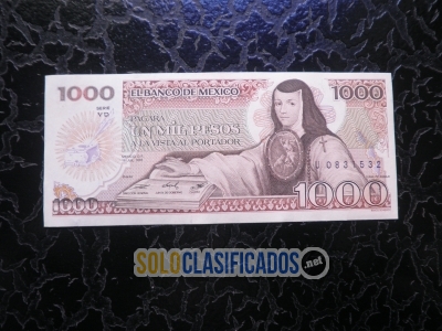 Billete de 1000 pesos nuevo con la imagen de Sor Juana Inés de la... 