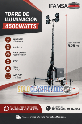 TORRE DE ILUMINACION 4500WATTS...