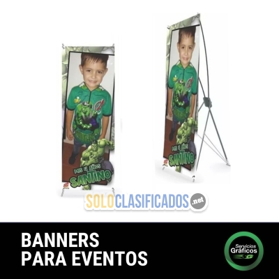 Solo Clasificados - Banners Colgantes O Para Porta Banner Personalizado - imagen: 3
