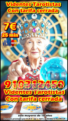 Solo Clasificados - Videncia Tarot Tirada del Amor completa Promoción 15 min 4€ / 20 min 5€ corte automático por el tiempo contratado 910312450 – CLARIVIDENTES - imagen: 1