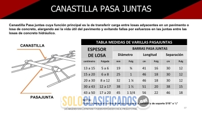 Solo Clasificados - CANASTILLAS PARA JUNTAS PARA CONCRETO HIDRAULICO - imagen: 1