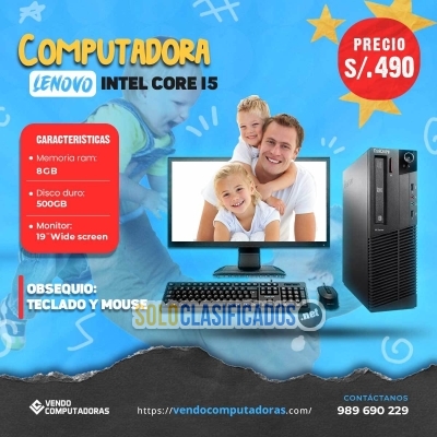 Solo Clasificados - ¡Sorprende a papá con esta super PC Lenovo Core i5! - imagen: 1