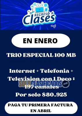 Tigo internet 60 megas más tv y teléfono... 