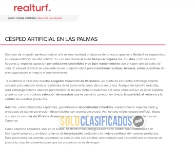 Solo Clasificados - Distribucion e instalacion de Césped Artificial en Las Palmas - imagen: 1