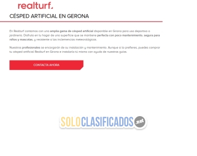 Solo Clasificados - Distribucion e instalacion de Césped Artificial en Girona Realturf - imagen: 1