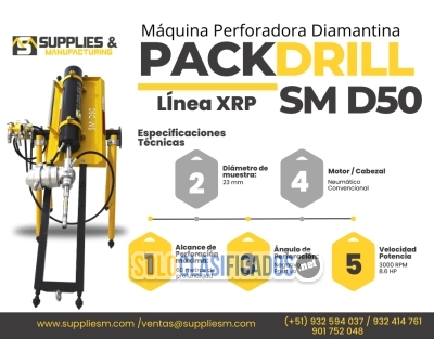 PACKDRILL SM D50 MÁQUINA DIAMANTINA PERFORACIÓN 60 METROS... 