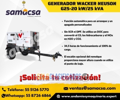 Solo Clasificados - Generador Wacker Neuson G25 – Rendimiento Profesional - imagen: 1