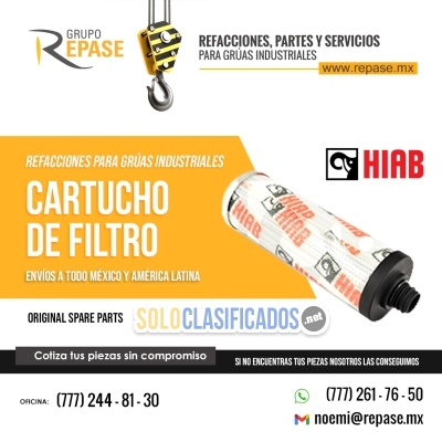 CARTUCHO DE FILTRO HIAB PARA GRÚAS INDUSTRIALES... 