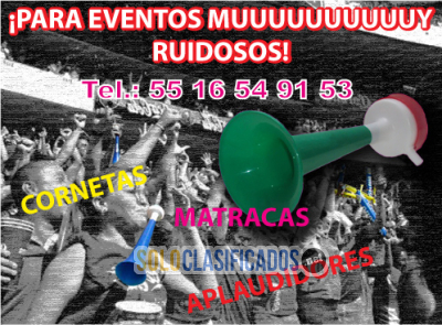 Solo Clasificados - CORNETAS Y VUVUZELAS DE PLASTICO PERSONALIZADAS CON TU LOGO - imagen: 4
