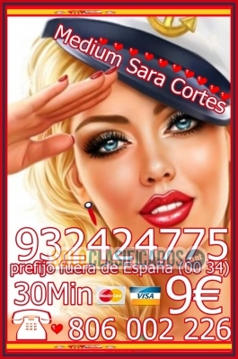 Tarot  Sara Cortes 932 424 775  desde 4€ 15 min, 7€ 20mts 9€ 30mt... 