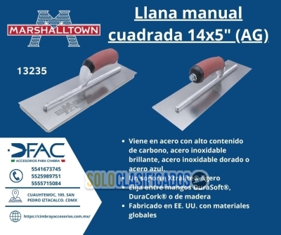 Llana   manual   cuadrada   14x5