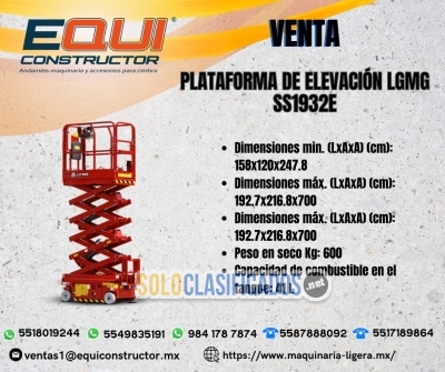 Venta Plataforma de Elevación LGMG en San Luis Potosí... 