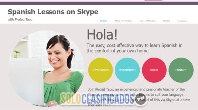 SPANISH CLASS FOR SKYPE class at home for you... 
