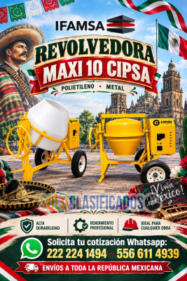 REVOLVEDORA MAXI 10 CIPSA MTAL O POLITILENO...