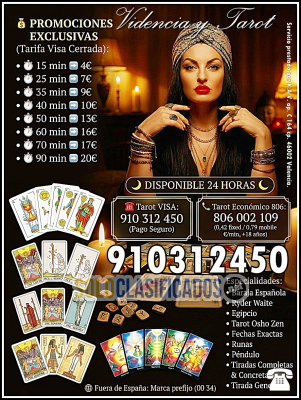 Solo Clasificados - SUPER OFERTAS EN TAROT VISA LINEA DIRECTA CON VIDENTES/ CLARIVIDENTES/ MEDIUM /FECHAS/ tiradas completas cartomantes exper - imagen: 1