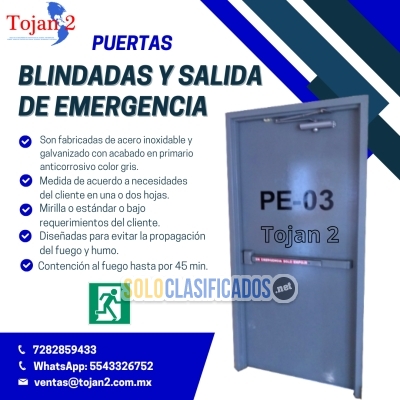 PUERTA BLINDADA Y SALIDA DE EMERGENCIA... 
