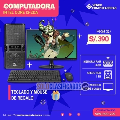 Solo Clasificados - Tu nueva PC está en Lima: 8GB RAM + 1TB + Monitor + Bonos - imagen: 5