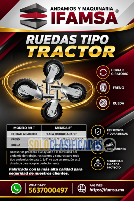RUEDAS PARA ANDAMIOS IFAMSA TIPO TRACTOR...