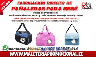 Fabricantes de pañaleras para bebe en ecuador...
