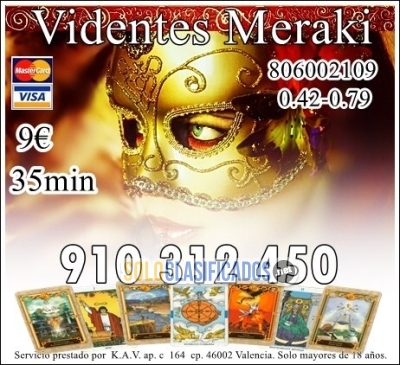 TAROT MERAKI VIDENCIA NATURALRUNAS PÉNDULO VISA 9€ 35min  9103124... 