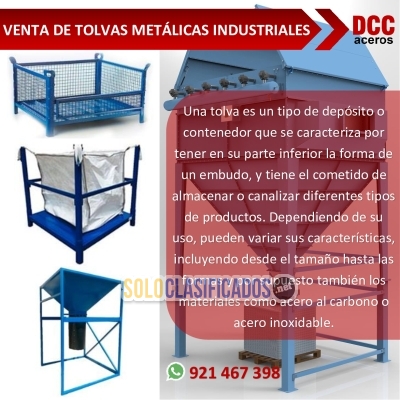 VENTA DE TOLVAS METÁLICAS INDUSTRIALES DISEÑO Y FABRICACIÓN... 