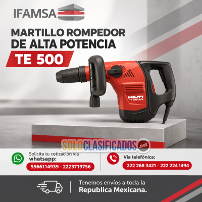 MARTILLO ROMPEDOR DE ALTA POTENCIA TE 500...
