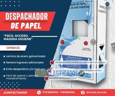 Despachador de Papel Higiénico con Monedero Electrónico... 