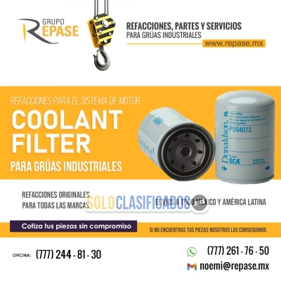 COOLANT FILTER REFACCIONES PARA GRÚAS INDUSTRIALES... 