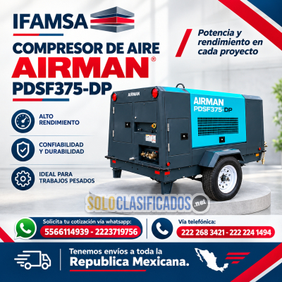 COMPRESOR DE AIRE AIRMAN MODELO PDSF375DP...