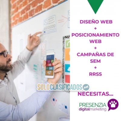 Marketing Total - Redes Sociales+ Página Web + SEO Web... 